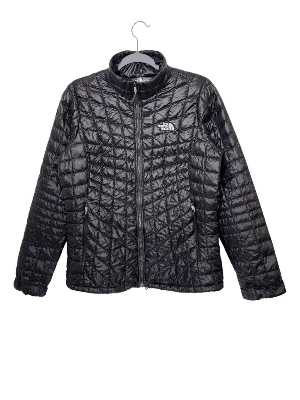 Authentic The North Face ThermoBall Jacket Womens Medium Black Full Zip Trekker
